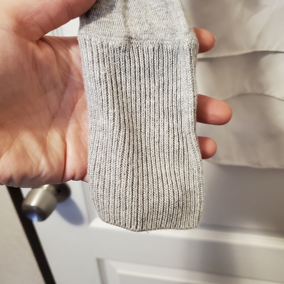 White House Black Market Grey Boat Neck Sequin Long Sleeve Blouse (Size XS) - Picture 14 of 16